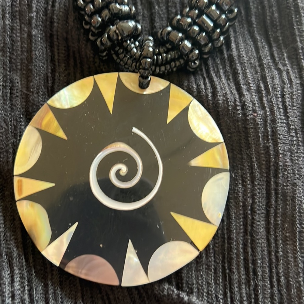 Beaded and Shell Necklace - Picture 2 of 3